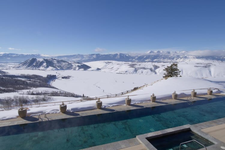 Swimming pool in winter